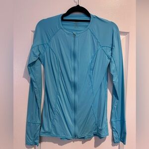 Blue UV Long Sleeve Zip-up
